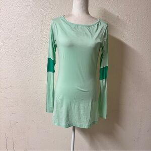 Lululemon Devotion seafoam green elbow contrast trim long tee sz 8/Medium
